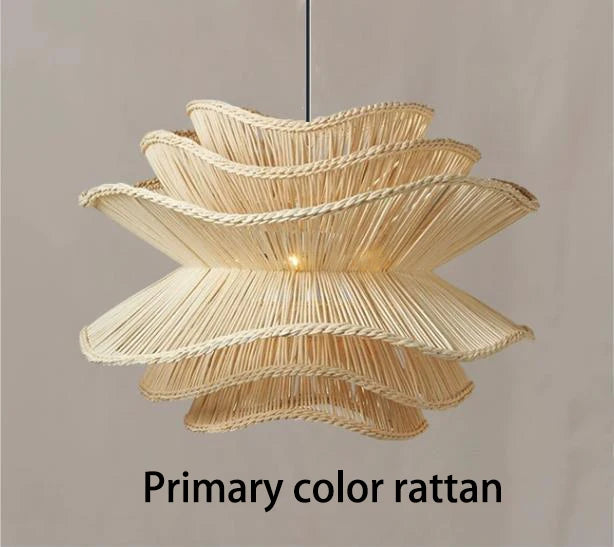 Stacked Rattan Pendant Light - R22