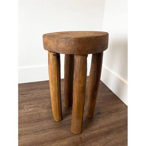 10”W x 17”H Lobi Stool | African Senufo Stool | African End Table | African Wooden Table | African Bench | Side Stool | Furniture