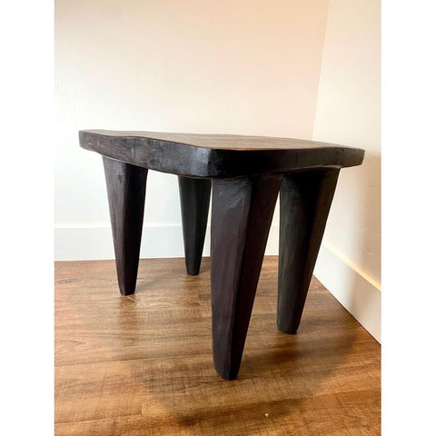 XXL 2FT Senufo Stool Table | African Senufo Stool | African End Table | African Wooden Table | African Bench | Side Stool | Vintage Bench