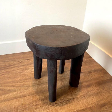 12”W x 10”H Lobi Stool | African Senufo Stool | African End Table | African Wooden Table | African Bench | Side Stool | Furniture