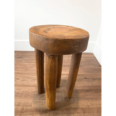 10”W x 17”H Lobi Stool | African Senufo Stool | African End Table | African Wooden Table | African Bench | Side Stool | Furniture