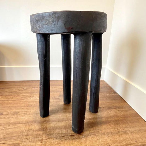 12”W x 18”H Lobi Stool 6 | African Senufo Stool | African End Table | African Wooden Table | African Bench | Side Stool | Furniture