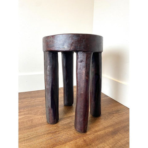 11”W x 14”H Lobi Stool 4 | African Senufo Stool | African End Table | African Wooden Table | African Bench | Side Stool | Furniture