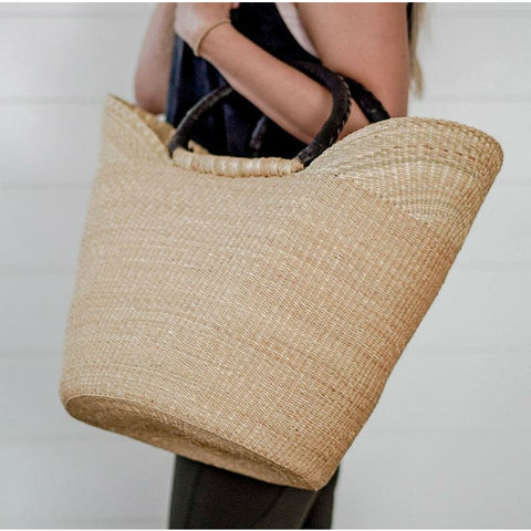 Natural Woven Basket Bag